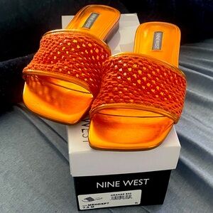 Orange Metallic sandal